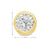 10k Yellow Gold 4mm CZ Bezel Stud Earrings