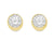 5mm CZ Bezel Stud Earrings in 10k Yellow Gold 