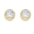 10k Yellow Gold 5mm CZ Bezel Stud Earrings 