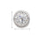 5mm CZ Bezel Stud Earrings in10k White Gold