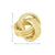 Love Knot Stud Earrings in Solid 10K Yellow Gold