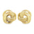 Love Knot Stud Earrings in Solid 10K Yellow Gold