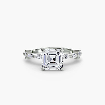 Solitaire with Eternity Pavé