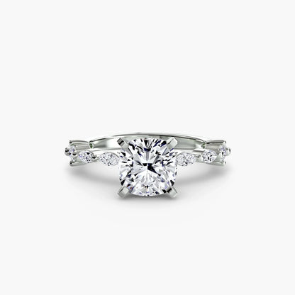 Solitaire with Eternity Pavé