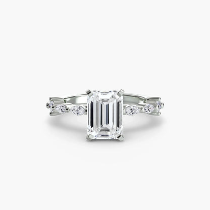 Solitaire with Eternity Pavé