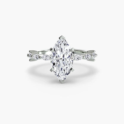 Solitaire with Eternity Pavé
