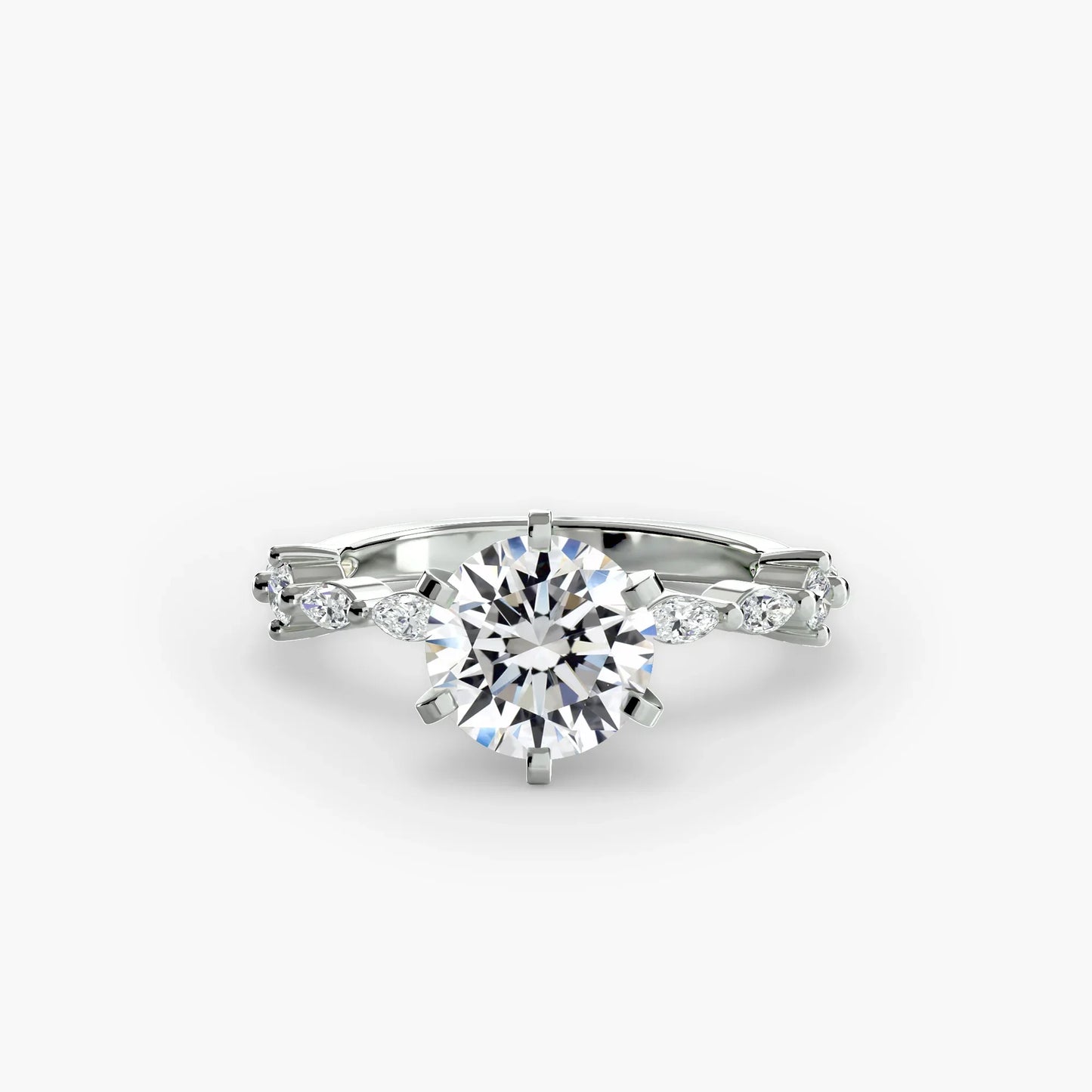 Solitaire with Eternity Pavé