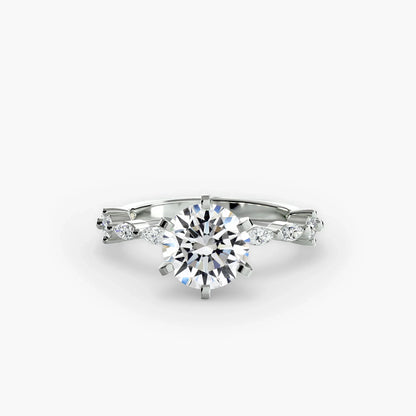 Solitaire with Eternity Pavé