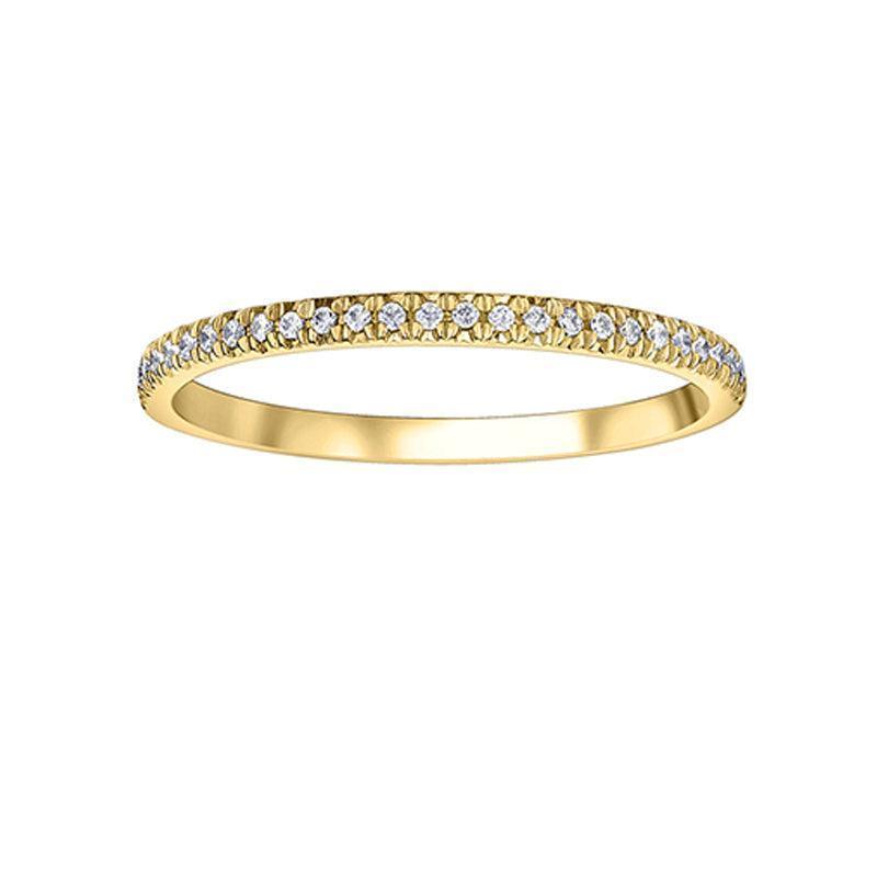 14K Yellow Gold 0.33TDW Diamond Claw Set Wedding Band