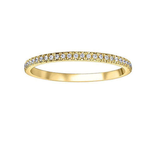 14K Yellow Gold 0.33TDW Diamond Claw Set Wedding Band