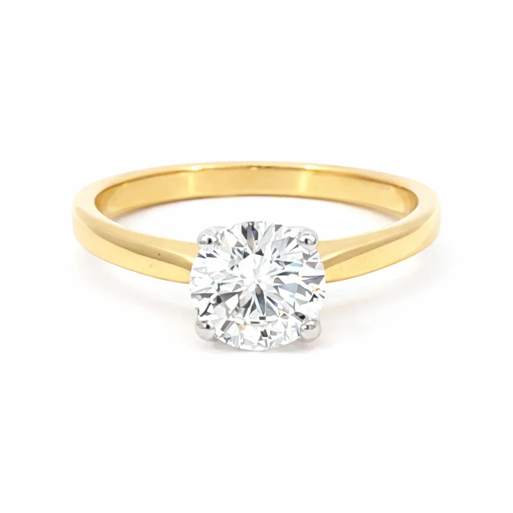14K Yellow Gold 1.00CT Lab Grown Diamond Solitaire Ring