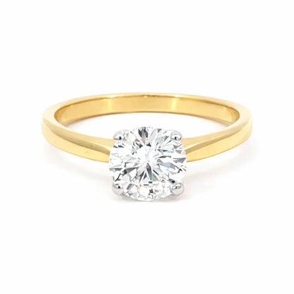 14K Yellow Gold 1.00CT Lab Grown Diamond Solitaire Ring