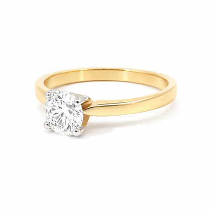 14K Yellow Gold 1.00CT Lab Grown Diamond Solitaire Ring