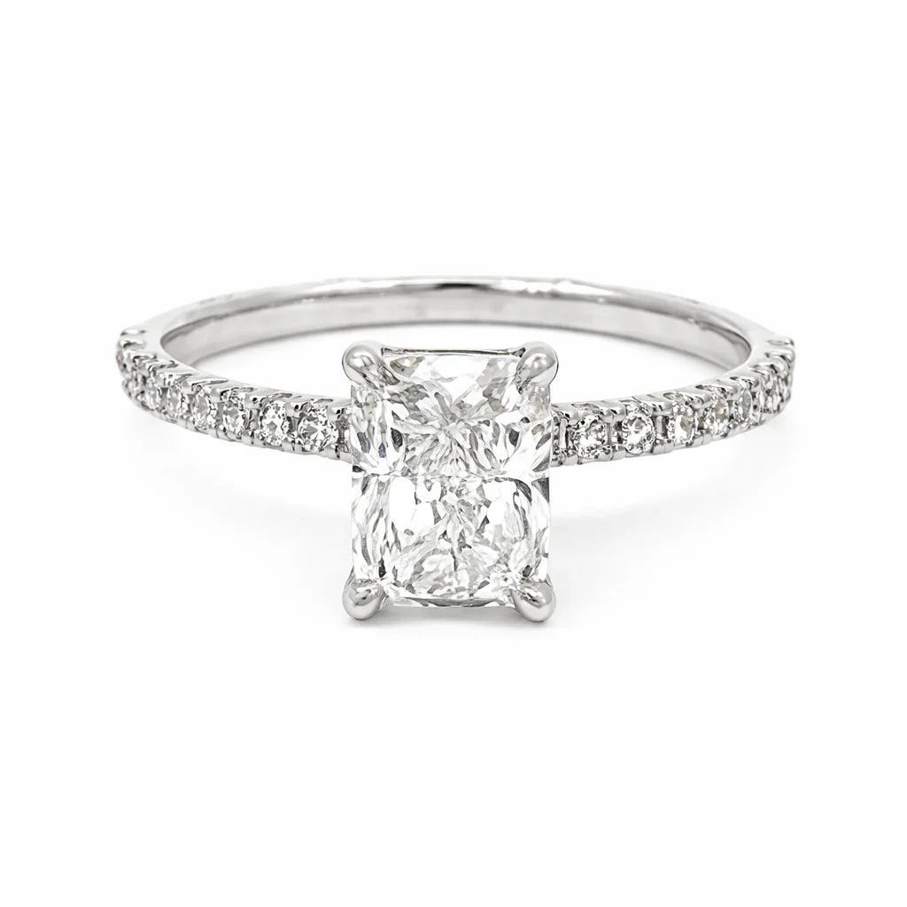 14K White Gold 1.78TDW Lab Grown Diamond Engagement Ring