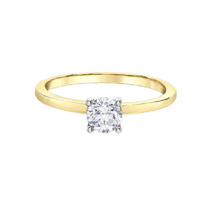 10K Yellow Gold 0.50CT Canadian Diamond Solitaire Ring