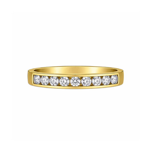 14K Yellow Gold 0.33TDW Diamond Channel-Set Band