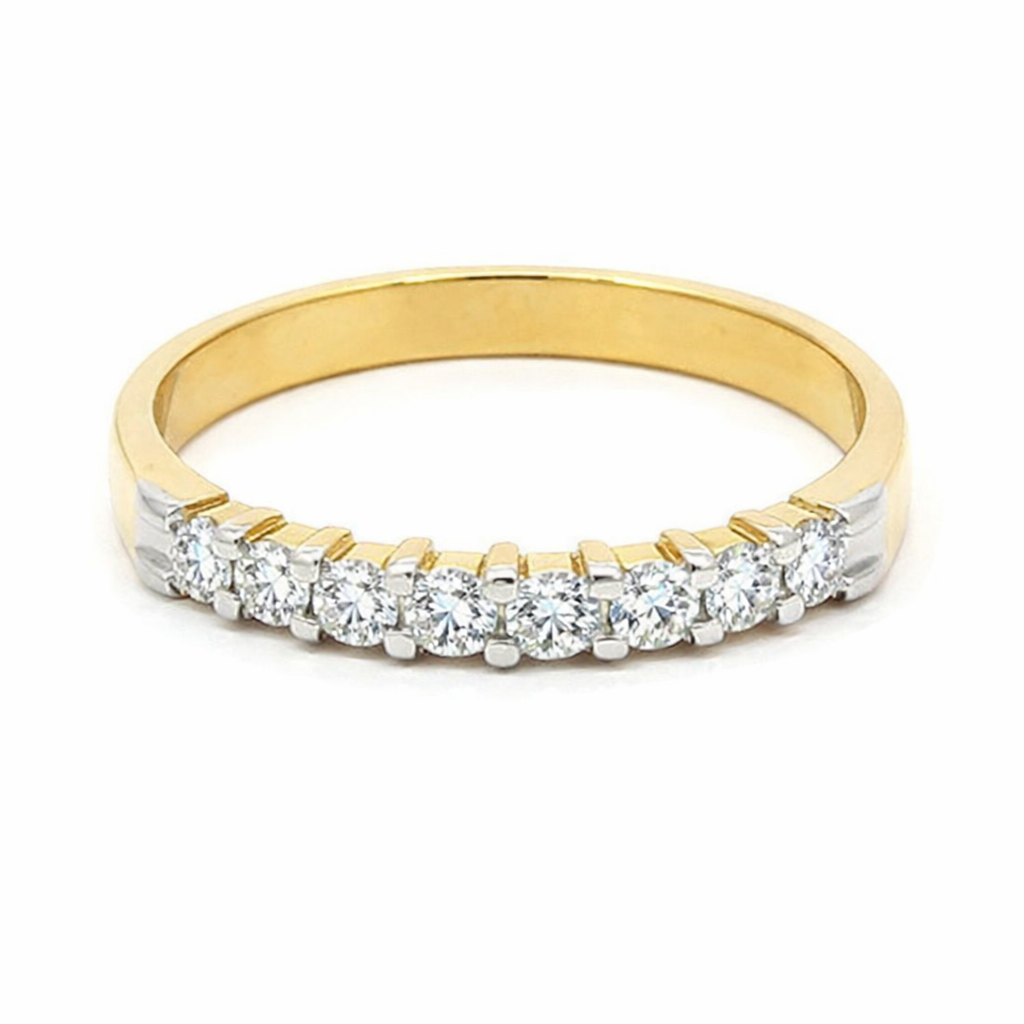 10K Yellow Gold 0.25TDW Lab Grown Diamond 9 Stone Band