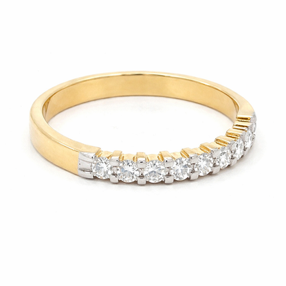 10K Yellow Gold 0.25TDW Lab Grown Diamond 9 Stone Band