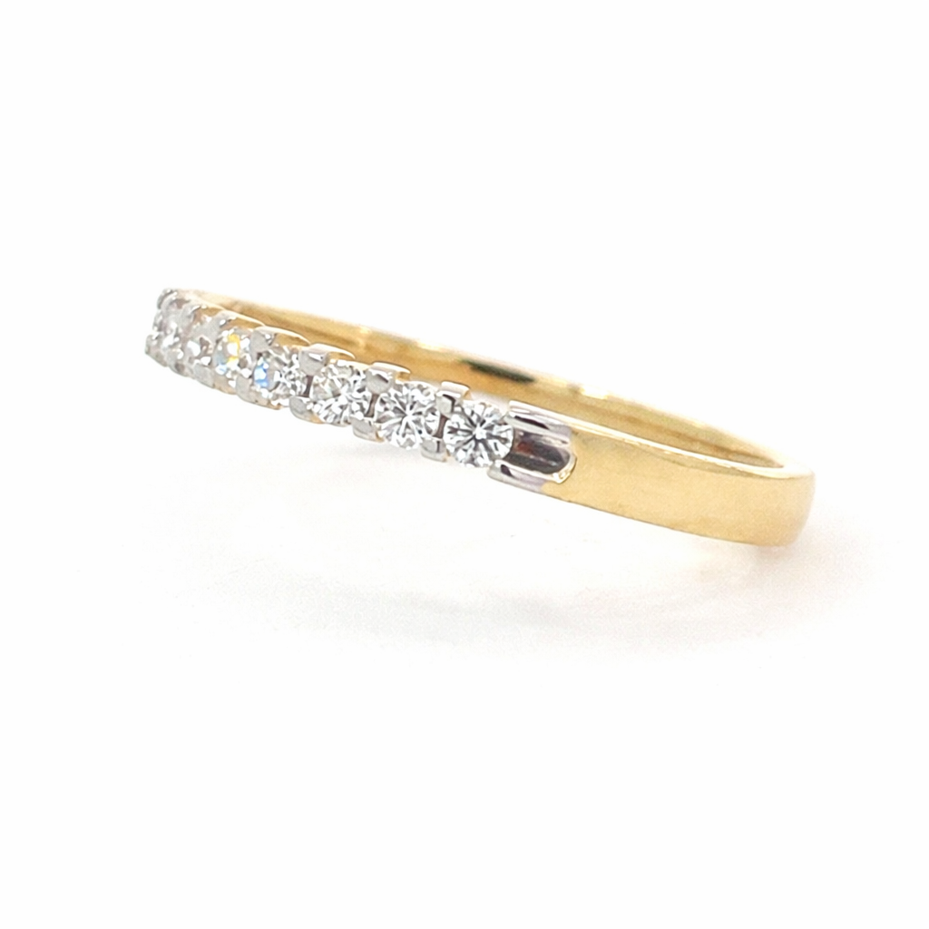 10K Yellow Gold 0.25TDW Lab Grown Diamond 9 Stone Band