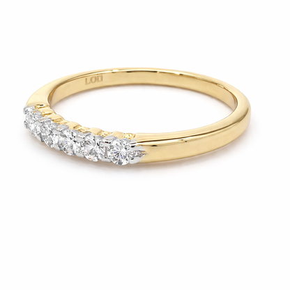 10K Yellow Gold 0.25TDW Lab Grown Diamond 5 Stone Band