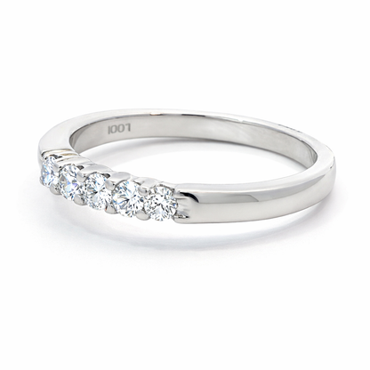 10K White Gold 0.25TDW Lab Grown Diamond 5 Stone Band