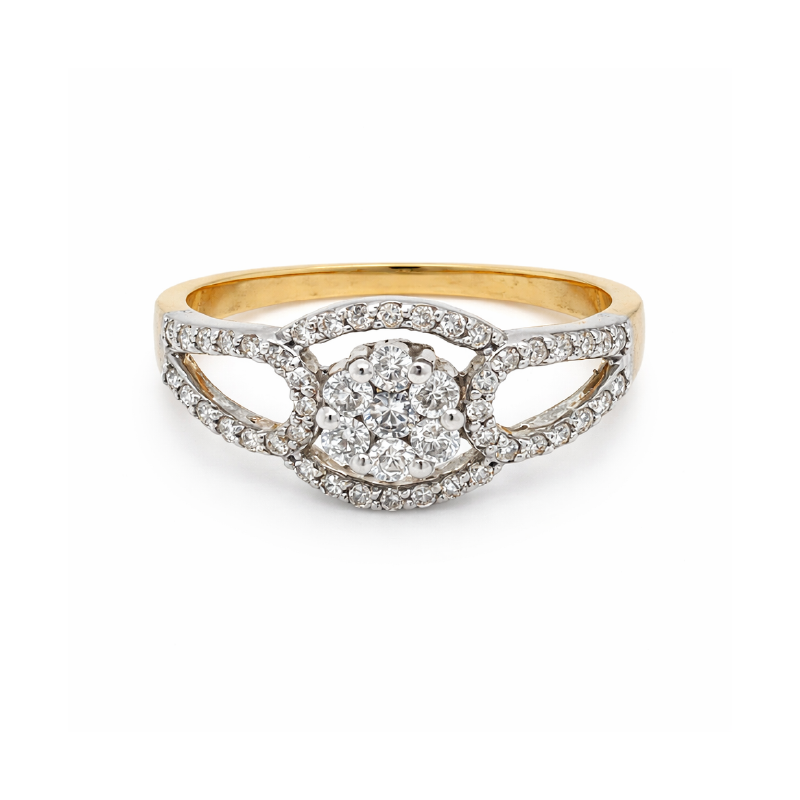 10K Yellow Gold 0.50CT Diamond Anniversary Ring