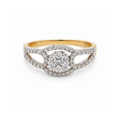 10K Yellow Gold 0.50CT Diamond Anniversary Ring