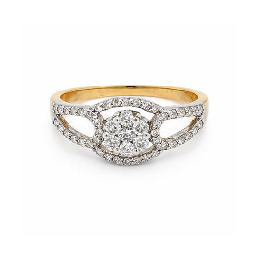10K Yellow Gold 0.50CT Diamond Anniversary Ring