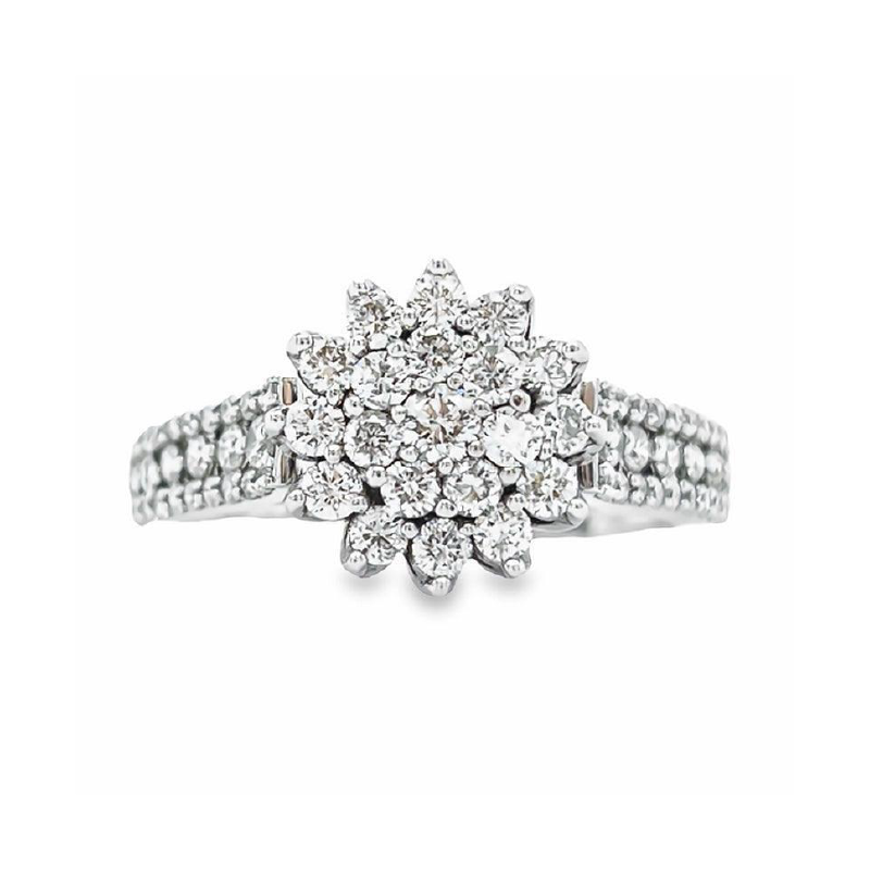 1.00 Ct TDW Diamond 14K White Gold Bridal Ring