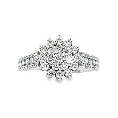 1.00 Ct TDW Diamond 14K White Gold Bridal Ring