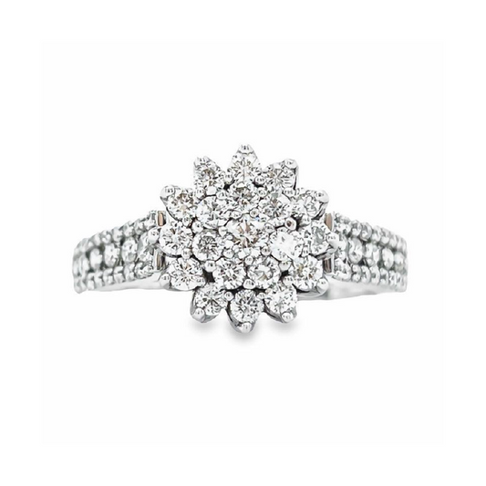 1.00 Ct TDW Diamond 14K White Gold Bridal Ring