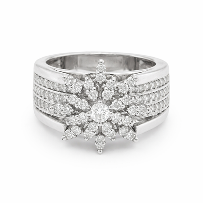 0.75 Ct TDW Diamond 10K White Gold Star Bright Special Ring