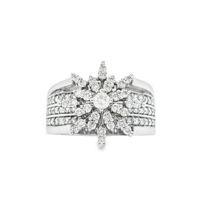 0.50 Ct TDW Diamond 10K White Gold Star Bright Special Ring