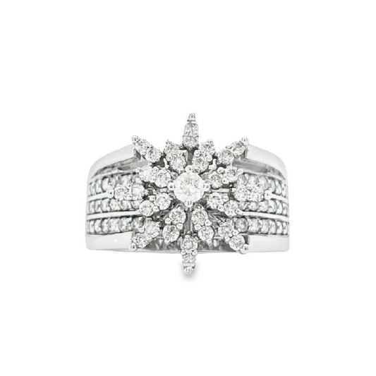 0.50 Ct TDW Diamond 10K White Gold Star Bright Special Ring