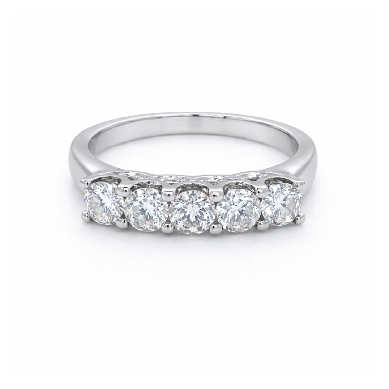 0.90 Ct TDW Diamond 14K White Gold Anniversary Band
