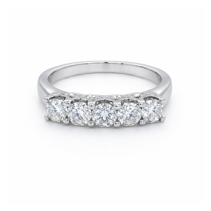 0.90 Ct TDW Diamond 14K White Gold Anniversary Band