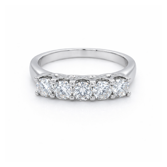 0.90 Ct TDW Diamond 14K White Gold Anniversary Band
