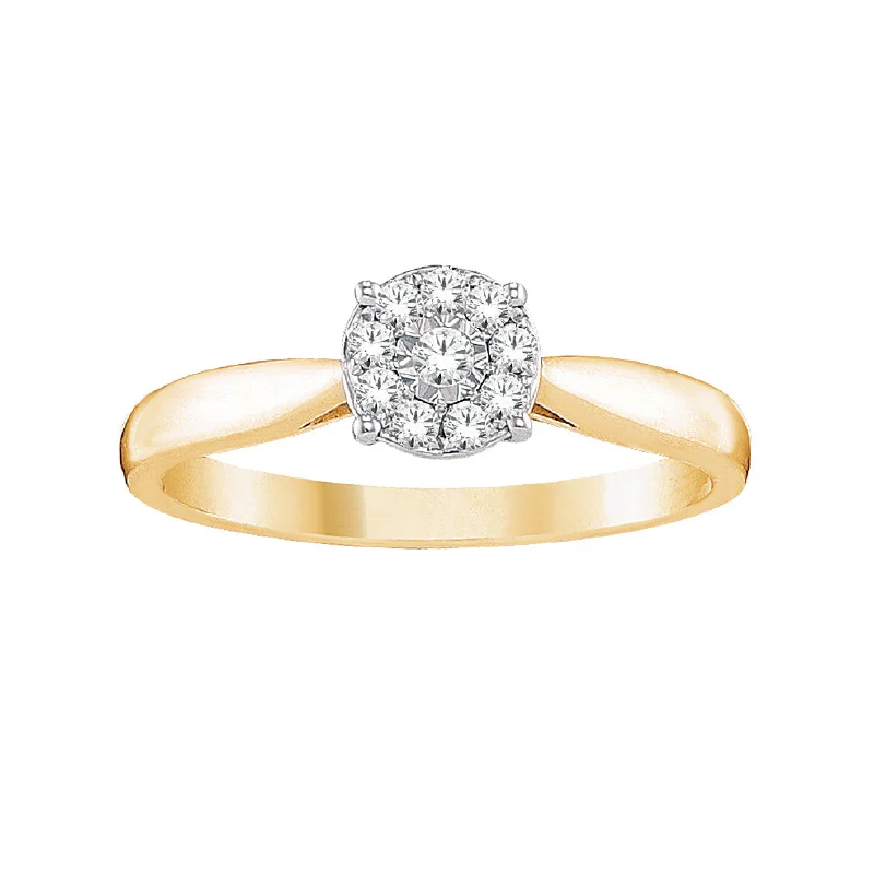 10K Yellow Gold 0.05CT Diamond Promise Ring