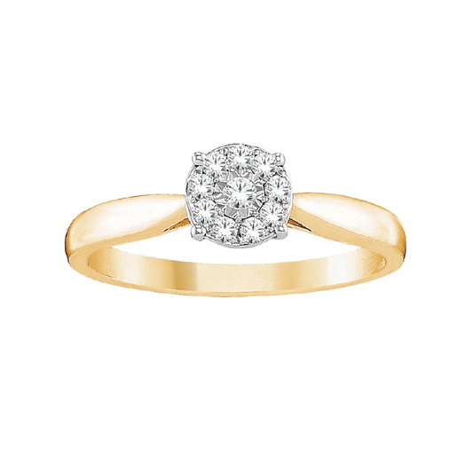 10K Yellow Gold 0.05CT Diamond Promise Ring