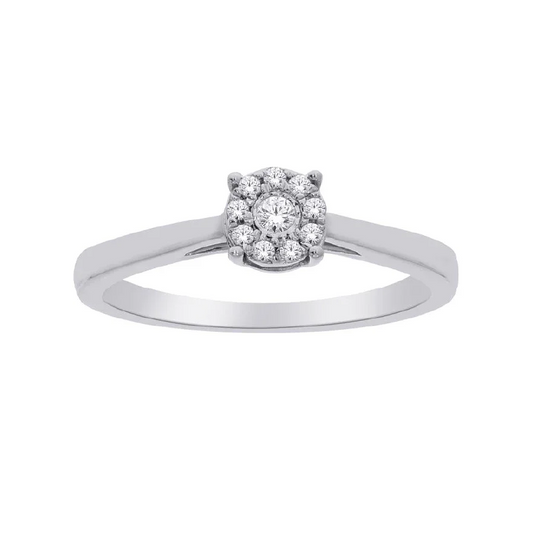 10 Karat White Gold 0.10 TDW Diamond Promise Ring