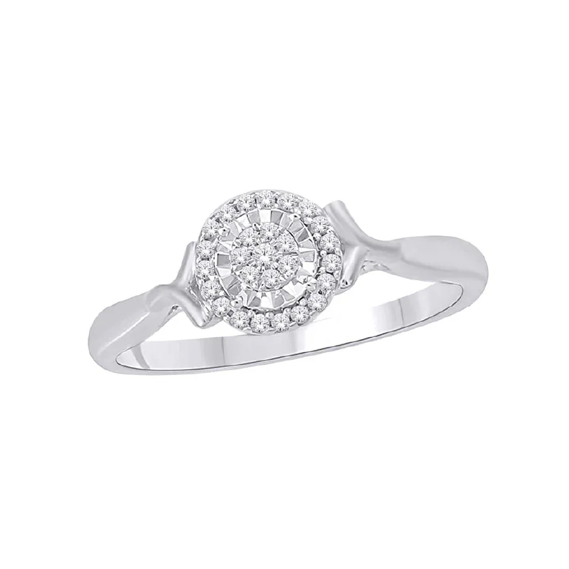 10K White Gold with 0.10ct Diamond Promise Ring