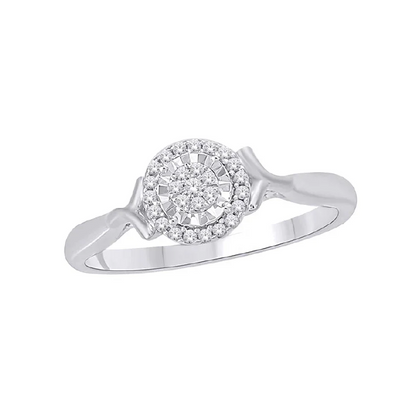 10K White Gold with 0.10ct Diamond Promise Ring