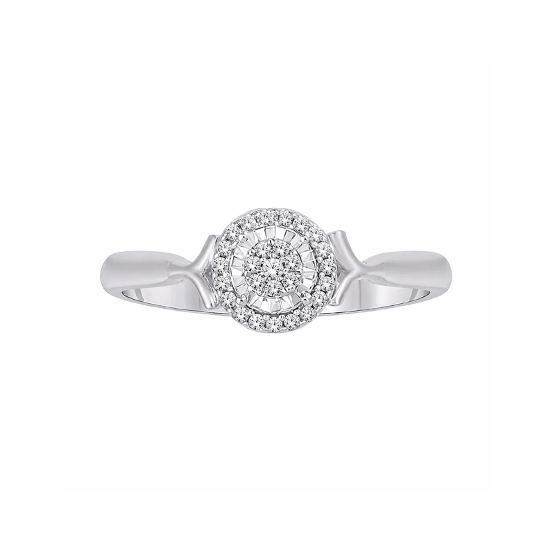 10K White Gold with 0.10ct Diamond Promise Ring