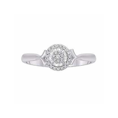10K White Gold with 0.10ct Diamond Promise Ring