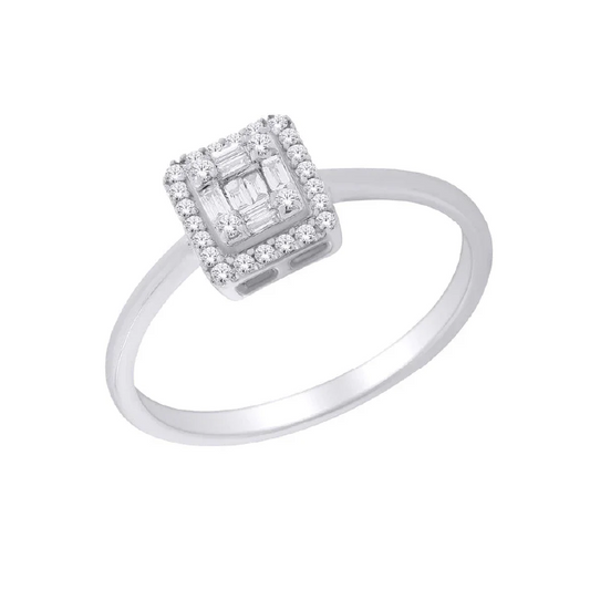 10K White Gold 0.20TDW Diamond Promise Ring