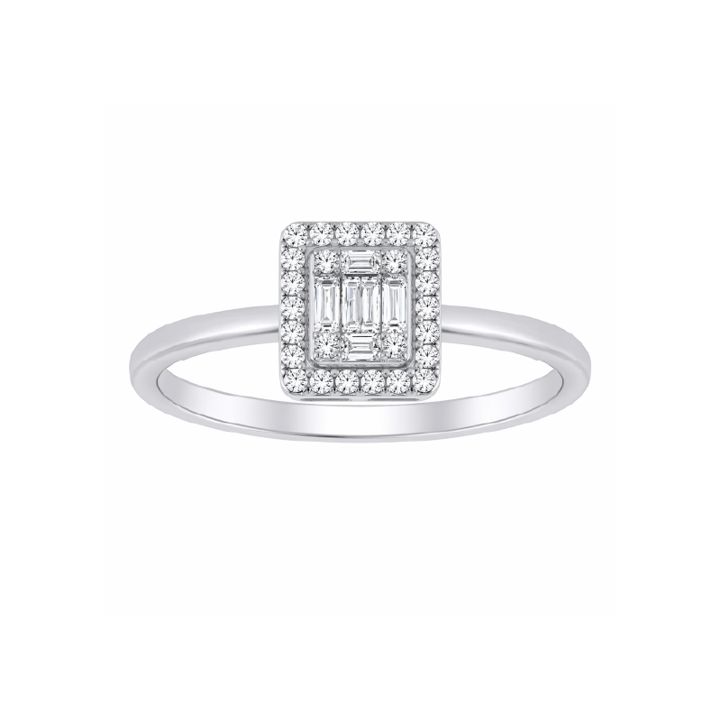 10K White Gold 0.20TDW Diamond Promise Ring