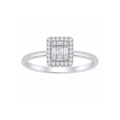10K White Gold 0.20TDW Diamond Promise Ring