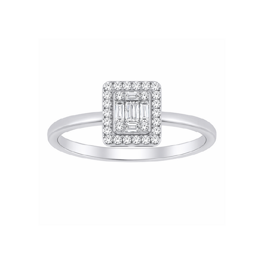 10K White Gold 0.20TDW Diamond Promise Ring