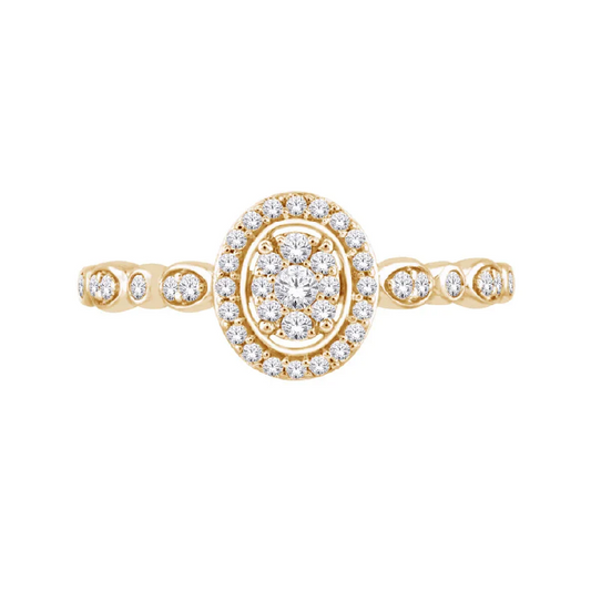 0.15 TDW Diamond Promise Ring in 10K Yellow Gold