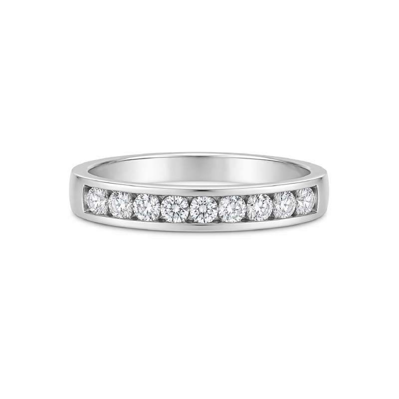 0.33TDW diamond Comfort fit Anniversary & Wedding Band in 14k white Gold